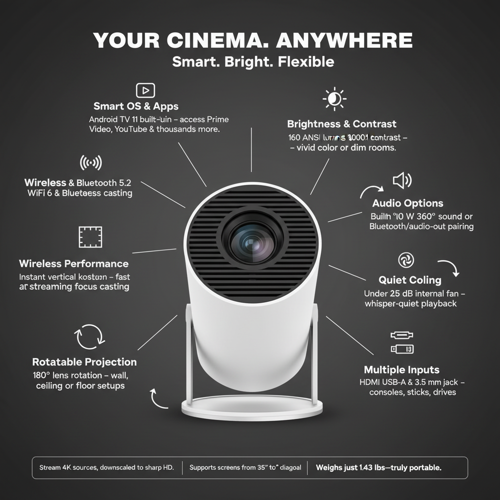 LumiVibe™ Mini Projector